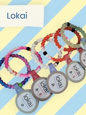Lokai Colorful Beaded Silicone Bracelet Set Of 6